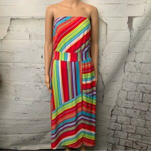 MAURICES Strapless Dress Multicolored